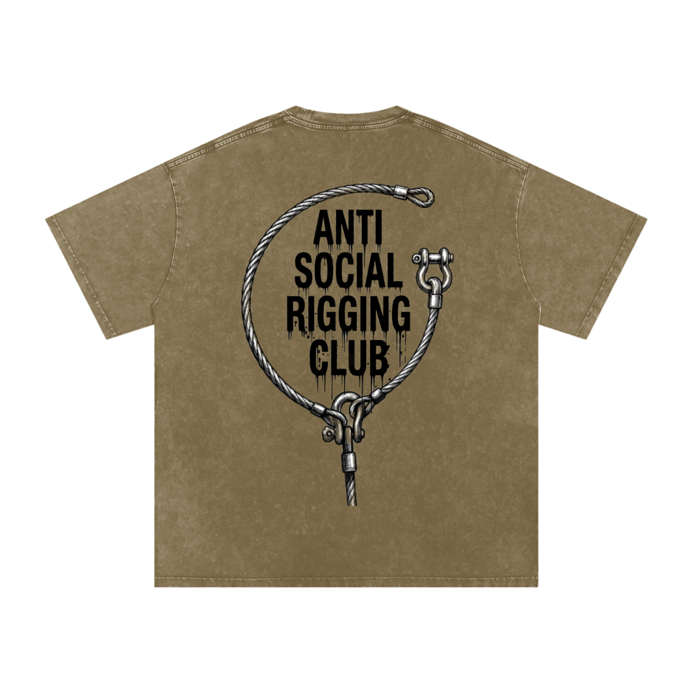 Anti social Snow Washed Oversized Cotton T-Shirt