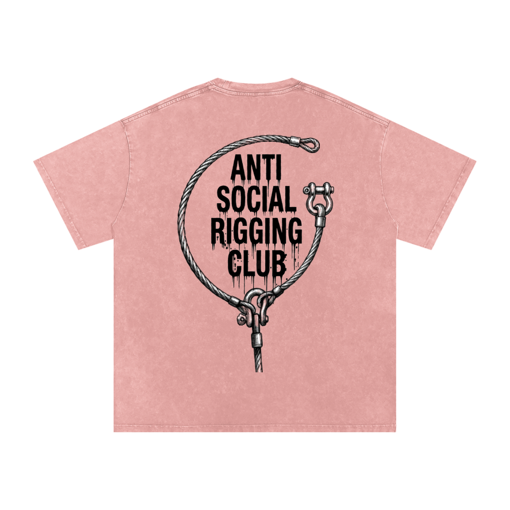 Anti social Snow Washed Oversized Cotton T-Shirt