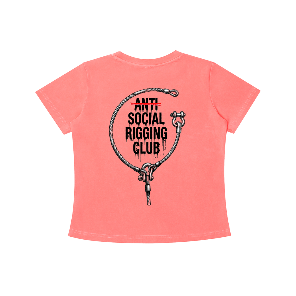 Womens Vintage Wash Anti Social Rigging club Slim Fit T-shirt