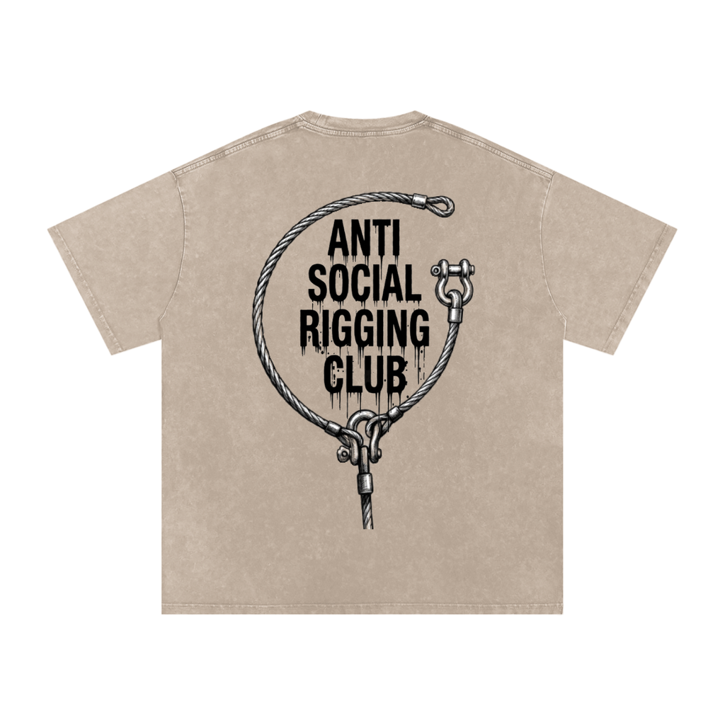 Anti social Snow Washed Oversized Cotton T-Shirt