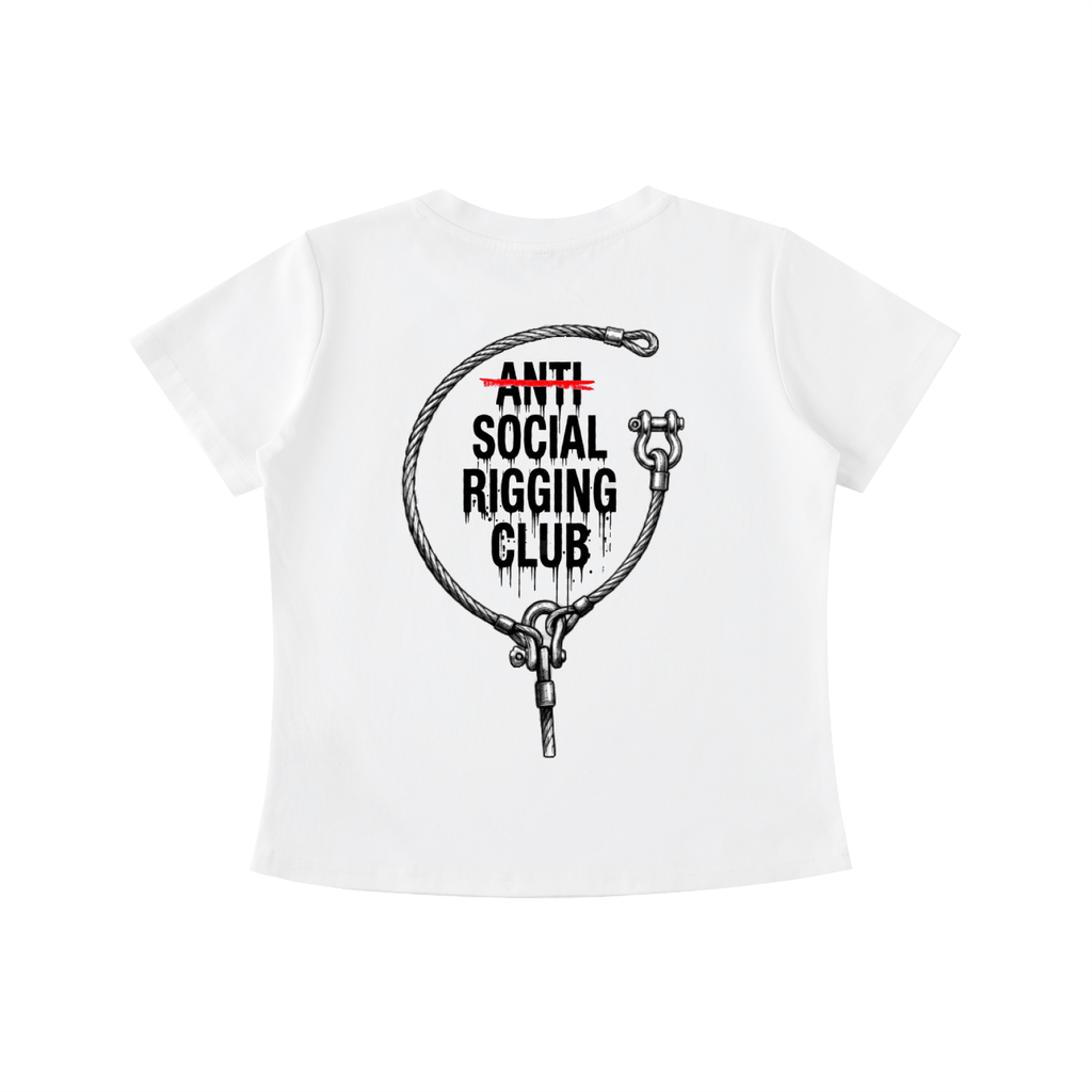 Womens Vintage Wash Anti Social Rigging club Slim Fit T-shirt