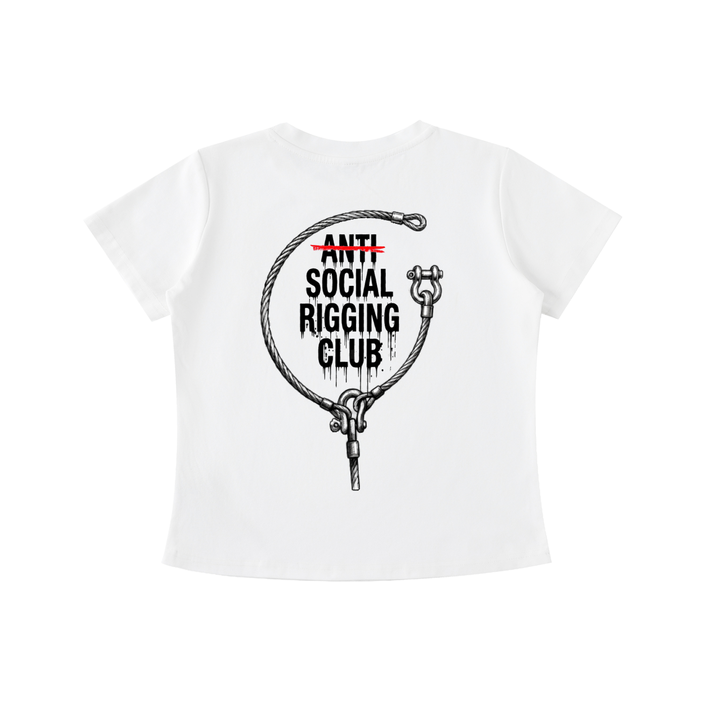 Womens Vintage Wash Anti Social Rigging club Slim Fit T-shirt