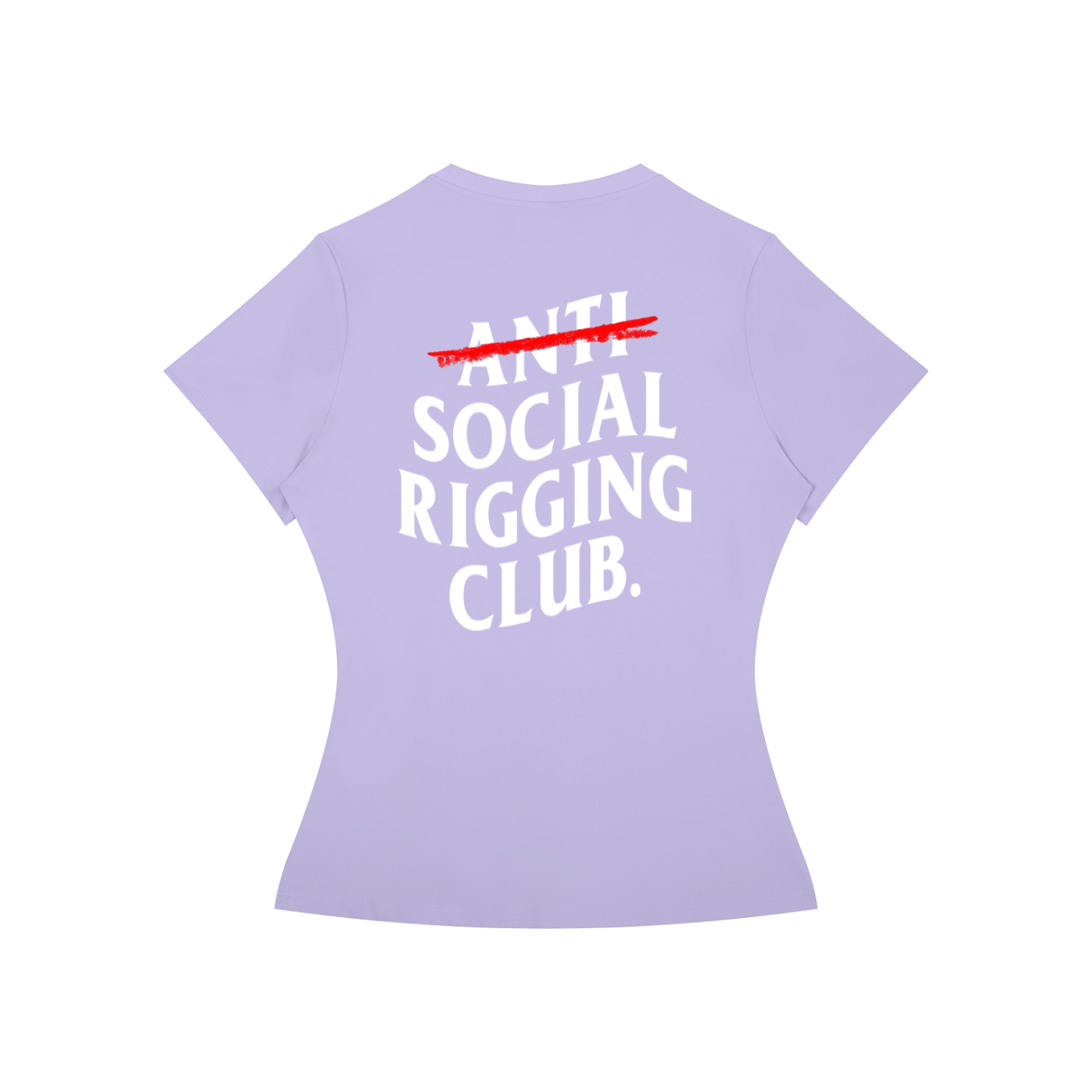 Women’s Slim Fit Anti Social Riggng Club. Tee