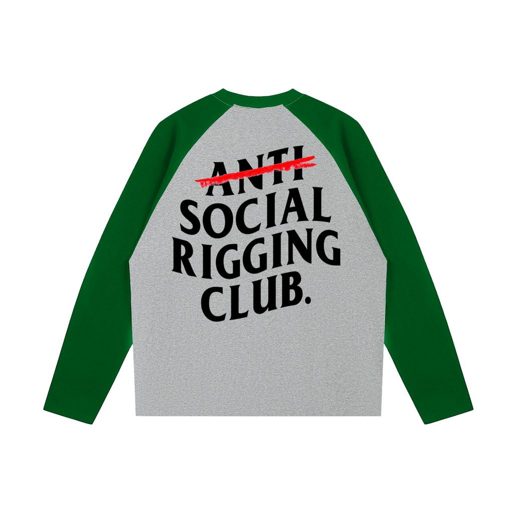 Anti Social Raglan Long-Sleeve T-Shirt