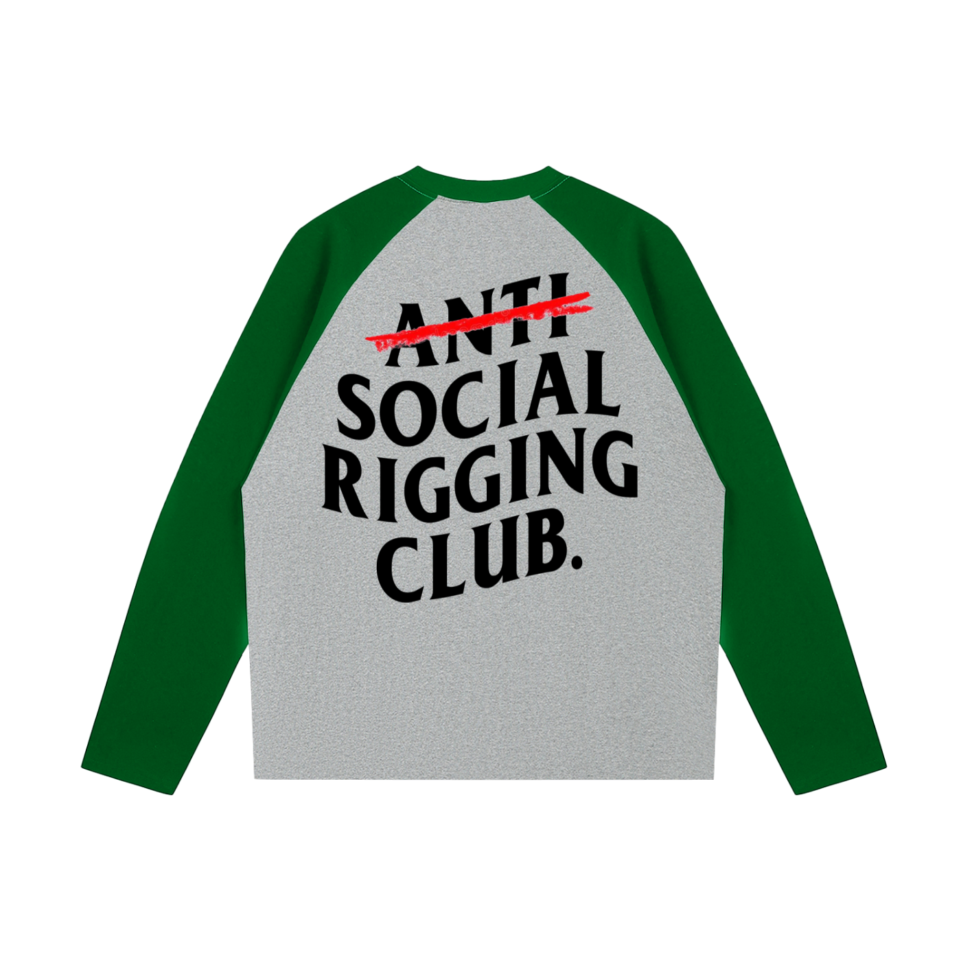 Anti Social Raglan Long-Sleeve T-Shirt