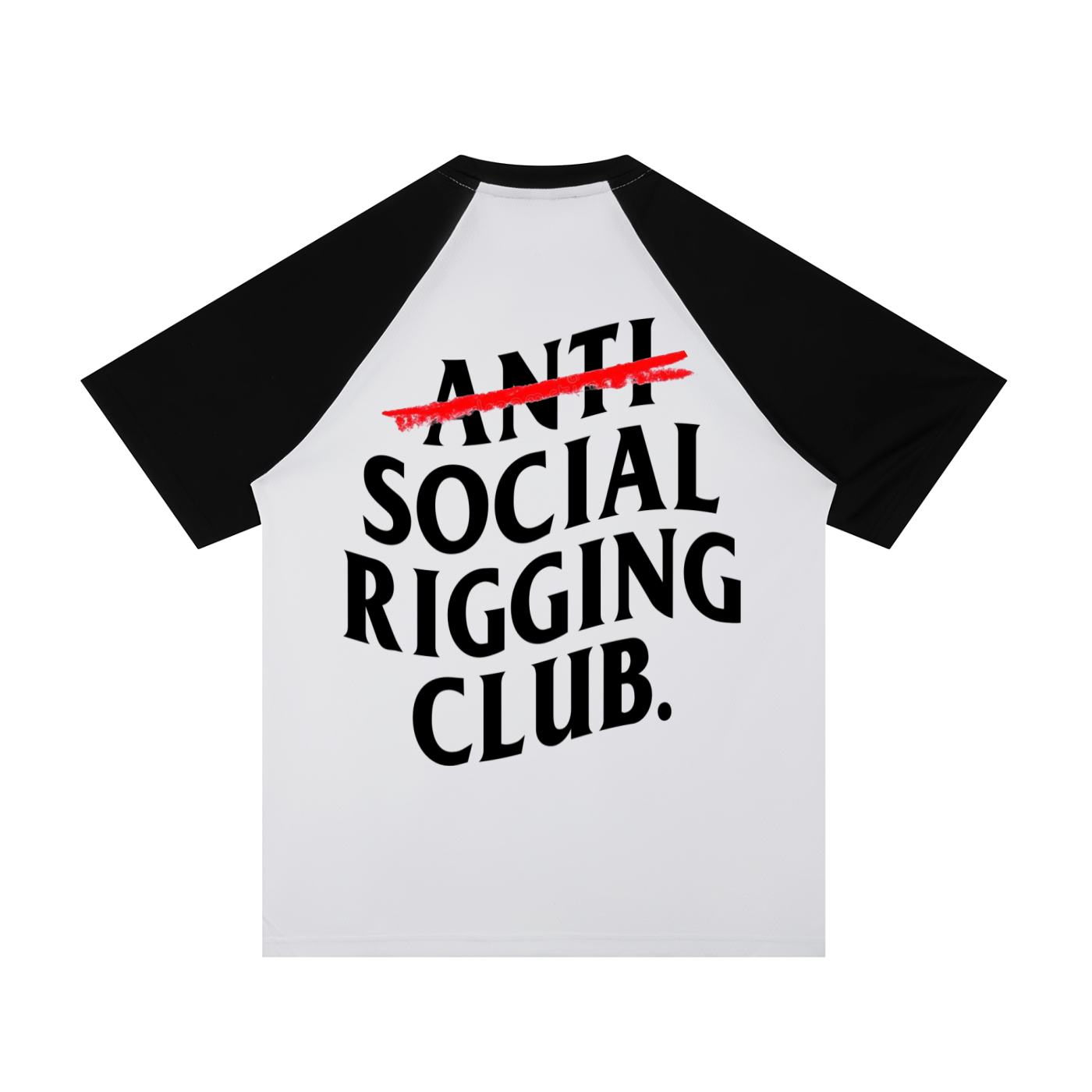 Contrast Raglan Sleeve Mesh T-Shirt