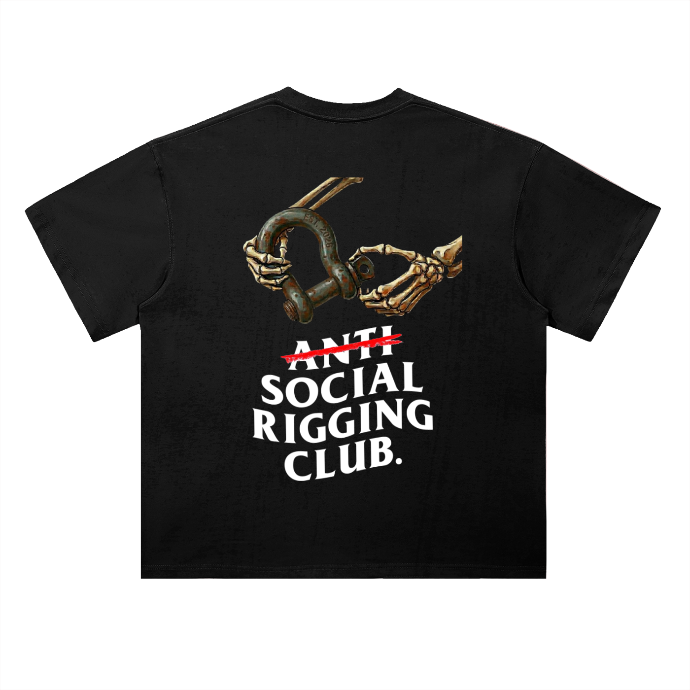 OneSkelleTon Heavyweight Drop Shoulder Cotton T-Shirt