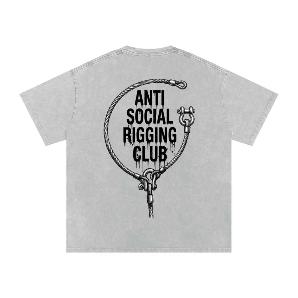 Anti social Snow Washed Oversized Cotton T-Shirt