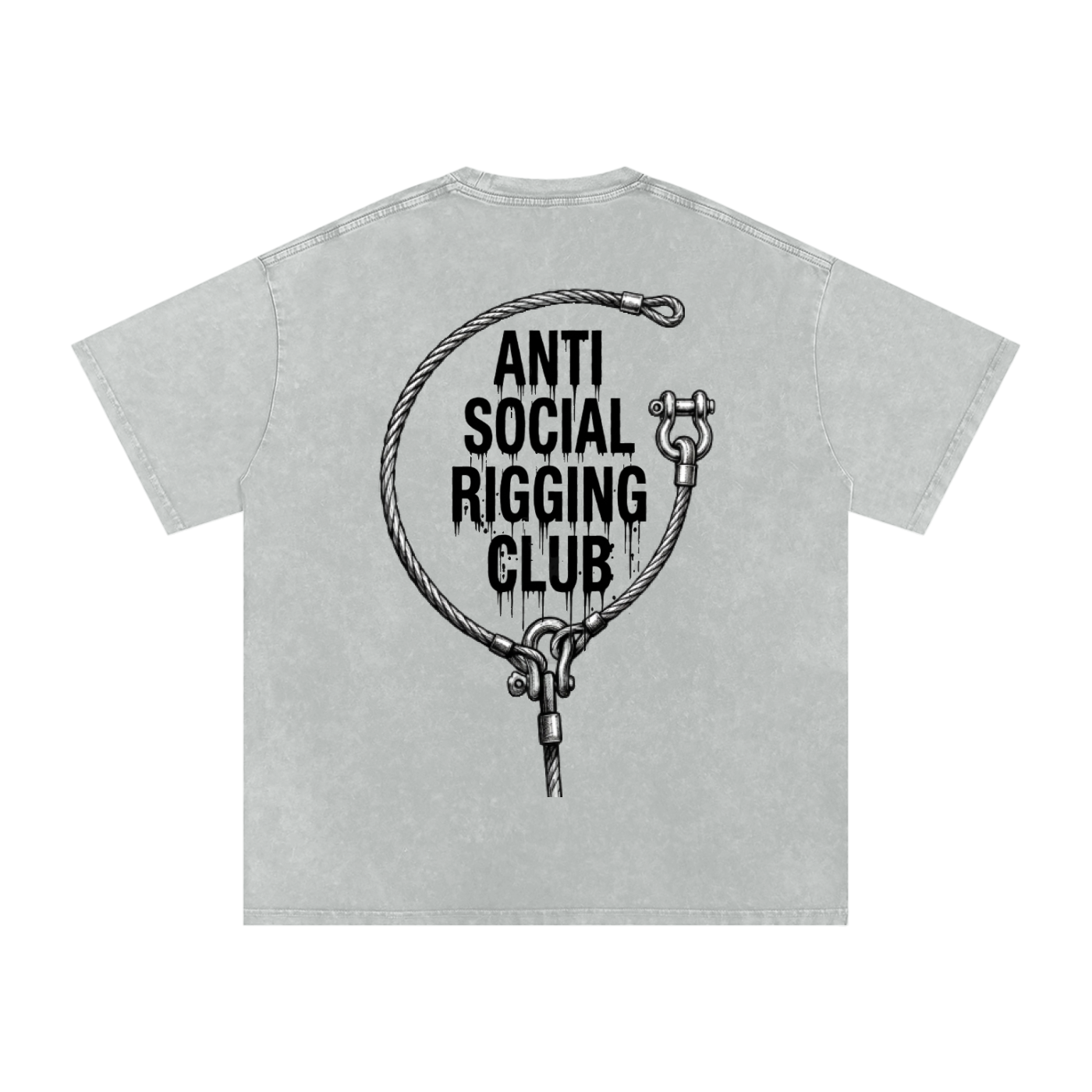 Anti social Snow Washed Oversized Cotton T-Shirt