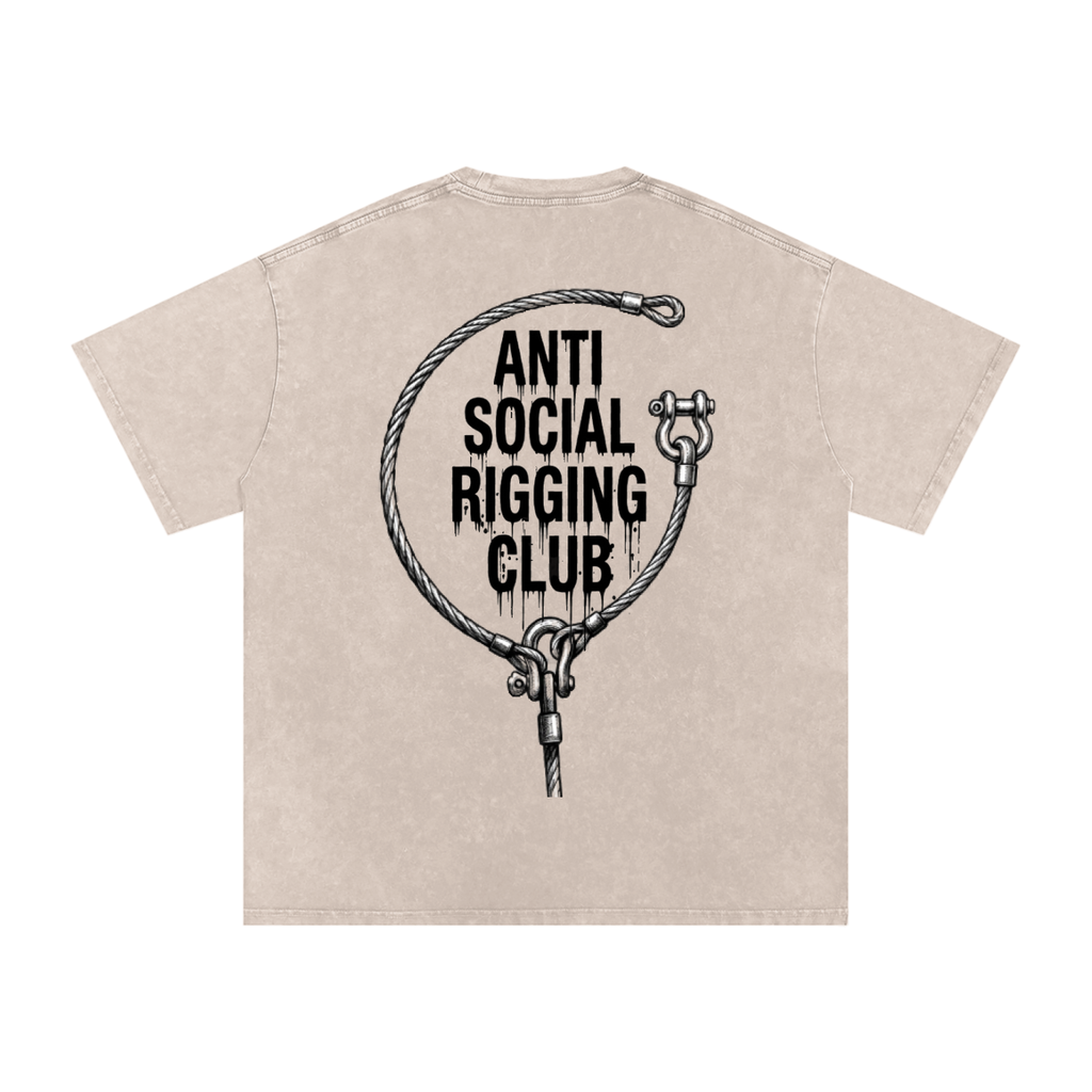 Anti social Snow Washed Oversized Cotton T-Shirt