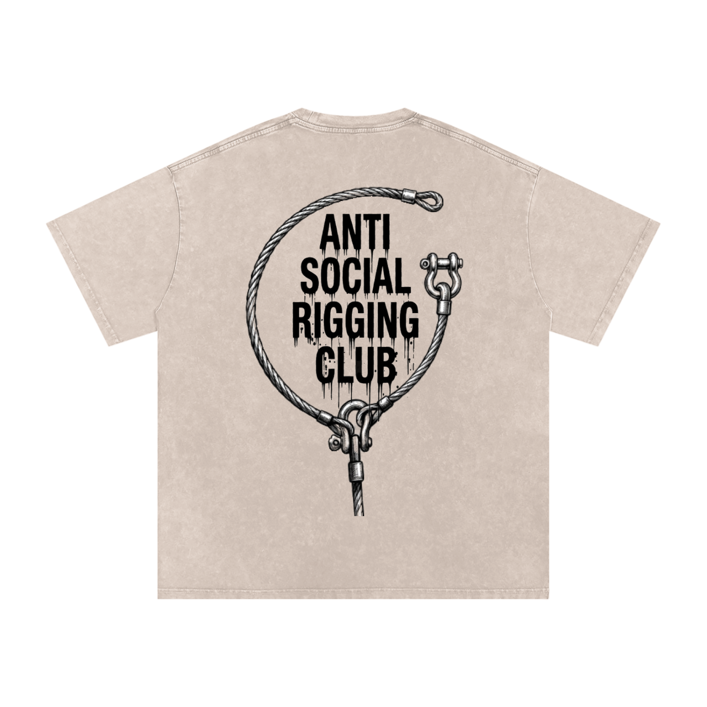 Anti social Snow Washed Oversized Cotton T-Shirt